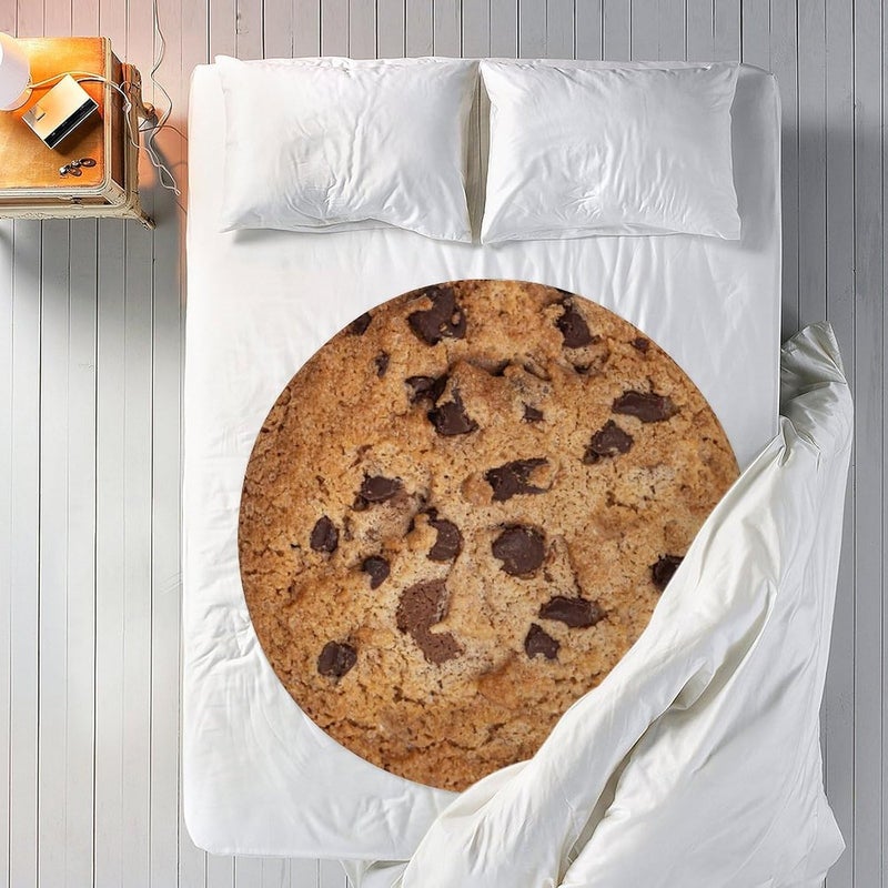 kerscton Cookie Blanket Giant Food Blankets Funny Soft Cookie Blanket Adult Size Flannel Gift for Teens Boys and Girls Suitable for Sofa Outdoor Living Room Indoor Bedroom 71 Inches - Image 5